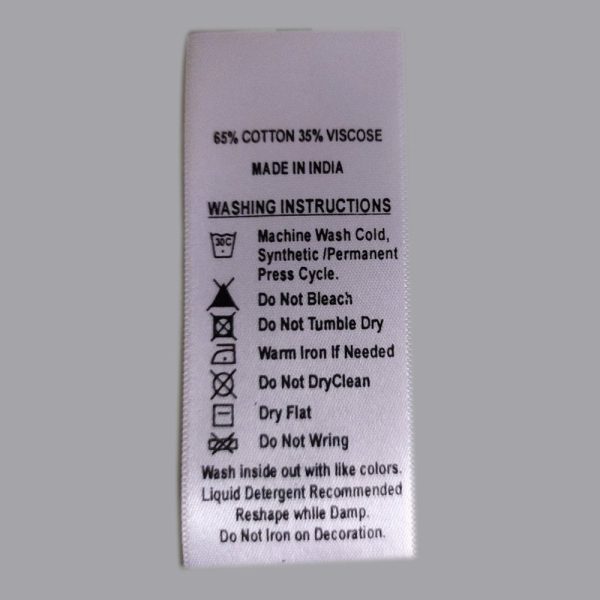 Cloth wash care label 600x600
